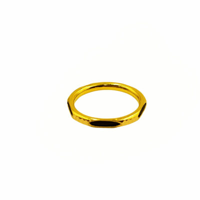 916 Gold 1 Layer Elephant Hair Ring