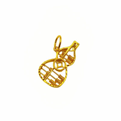 916 Gold Hulu Coin Abacus Pendant