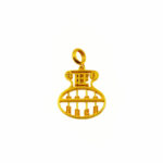916 Gold Money Bag Abacus Pendant