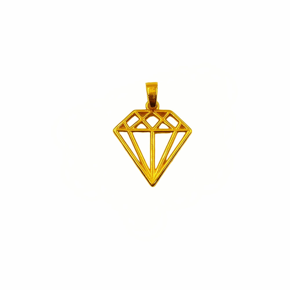 916 Gold Diamond Shape Pendant