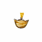 916 Gold Two Tone Ingot Pendant