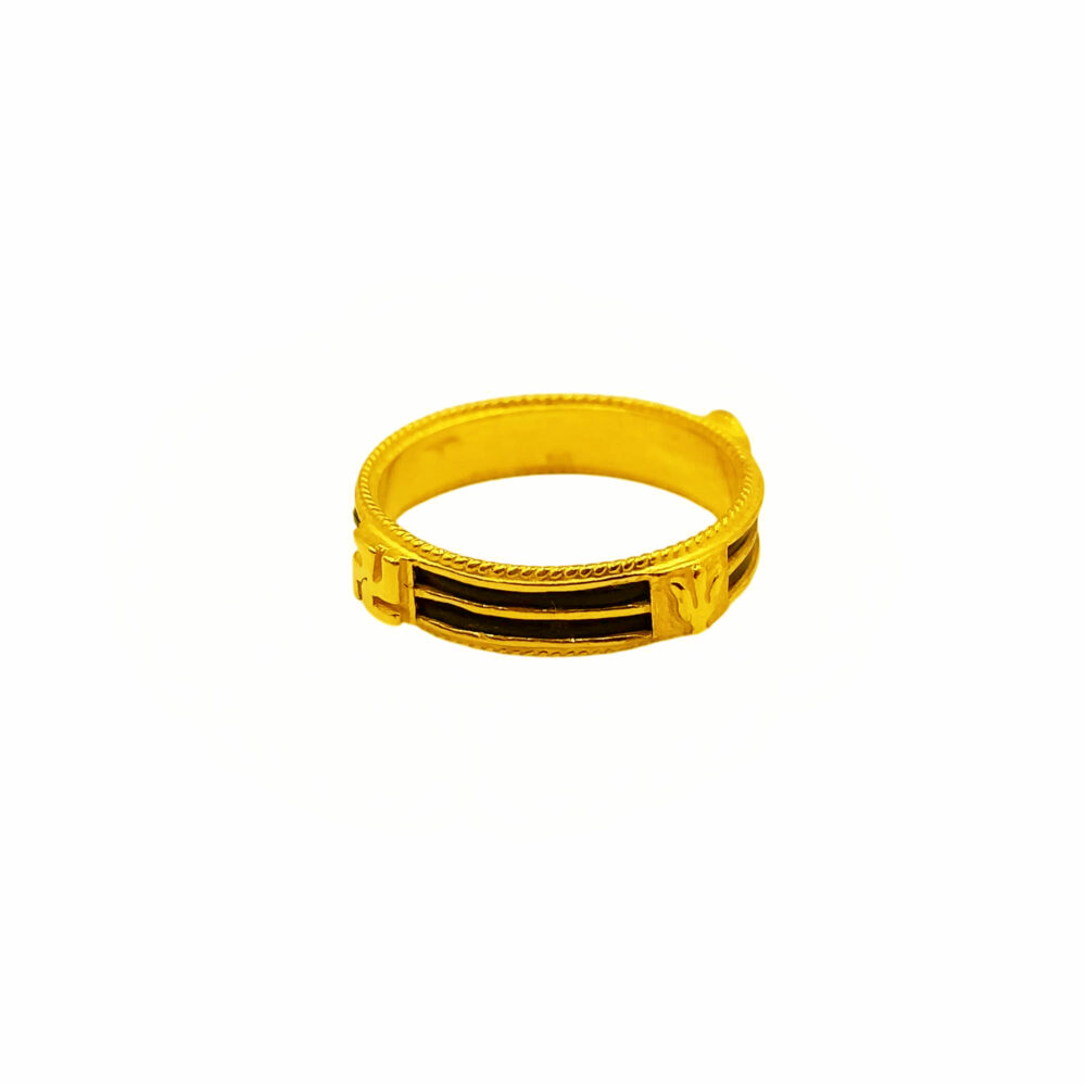 916 Gold 2 Layer Elephant Hair Ring - Image 2