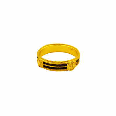 916 Gold 2 Layer Elephant Hair Ring