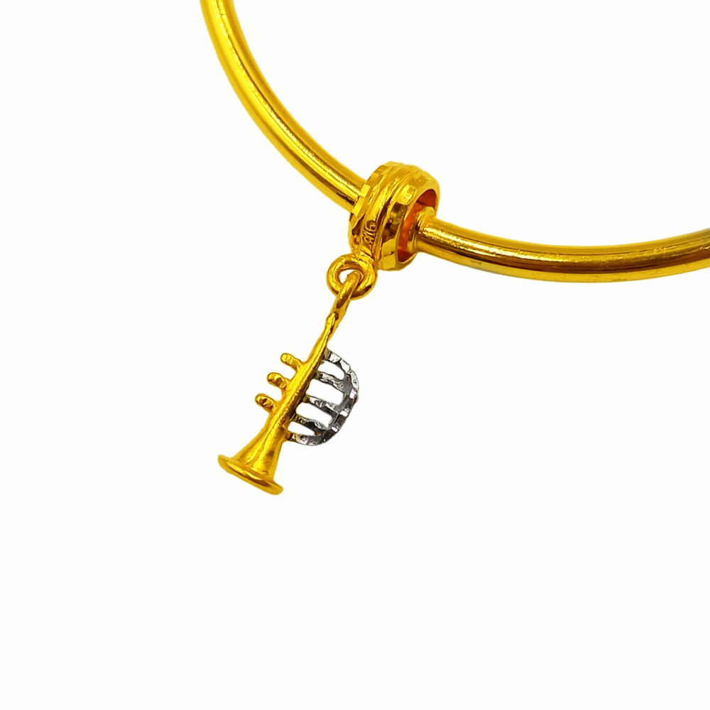 916 Gold Horn Pendant / Charm - Image 2