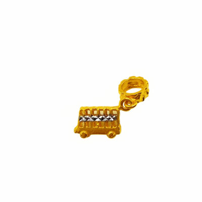916 Gold Bus Pendant / Charm