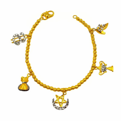 916 Gold Bracelet ( High Heels | Champion Cup | Moon And Star | Money Bag | Dollar Sign )