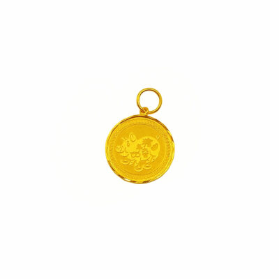 916 Gold Zodiac Pendant ( Pig )
