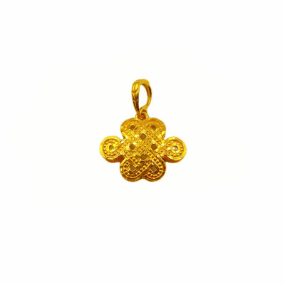 916 Gold Ru Yi Jie Knot Full Gold Pendant