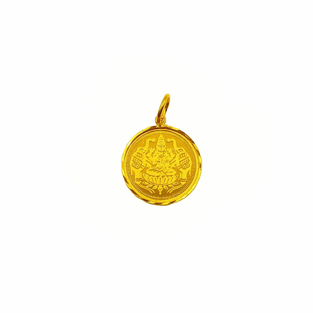 916 Gold Coin Lakshmi Pendant