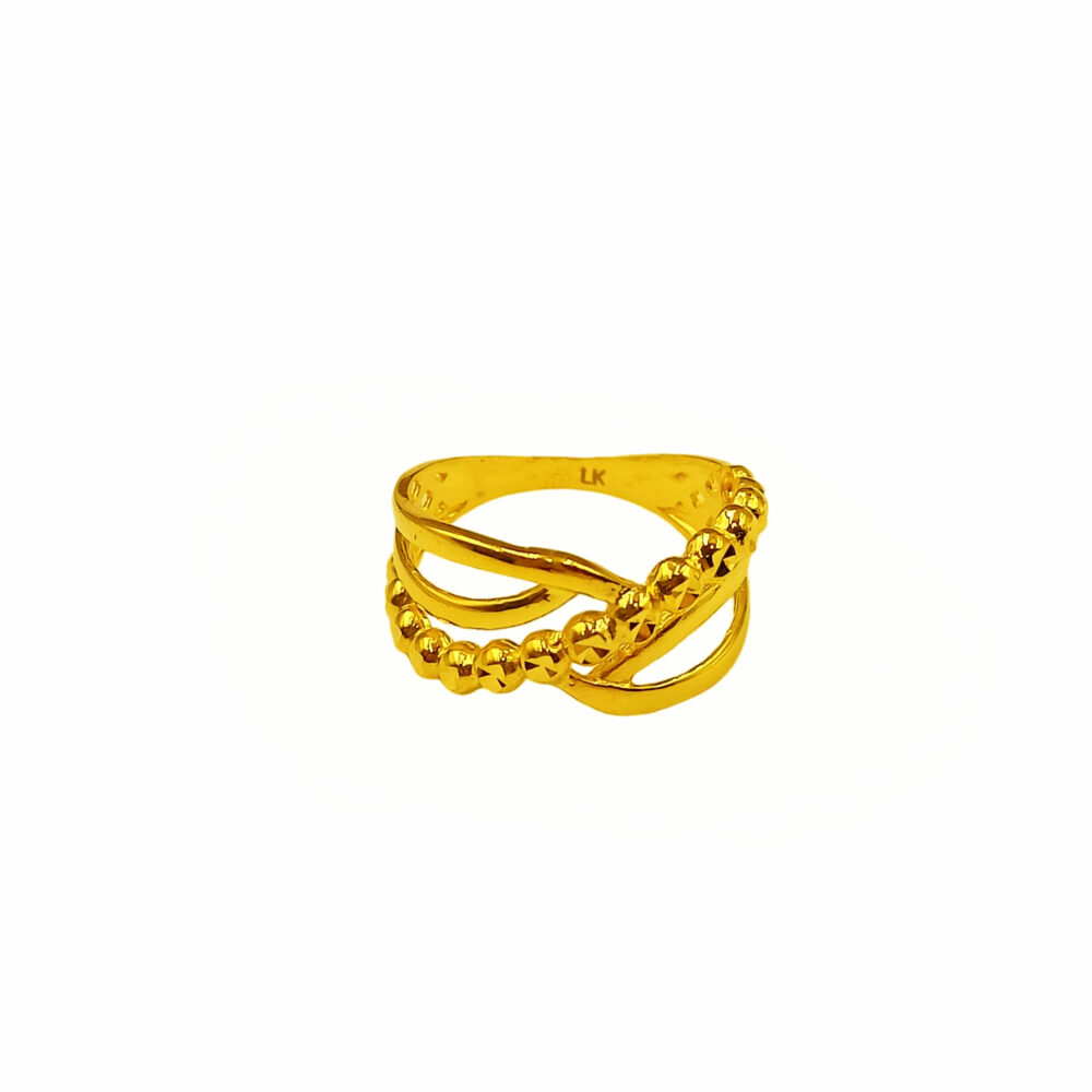 916 Gold Stylish Beads Ring