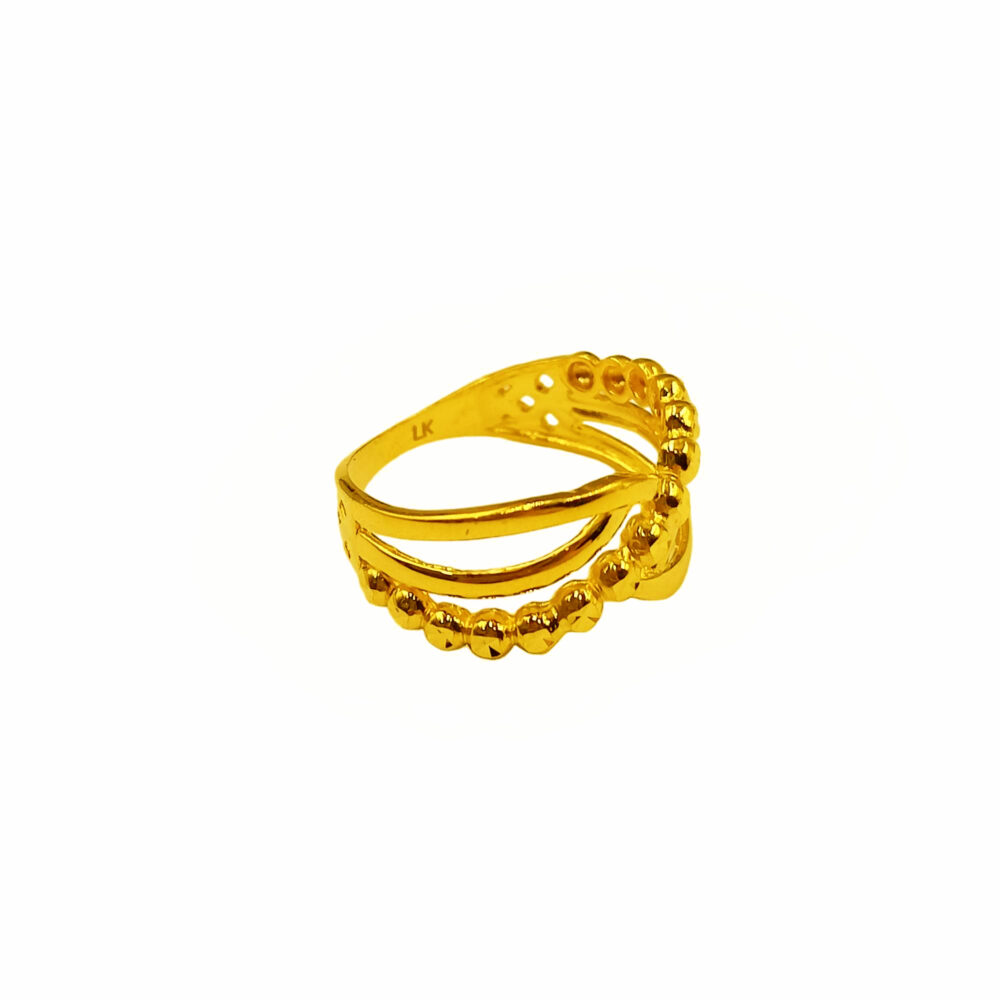 916 Gold Stylish Beads Ring - Image 2