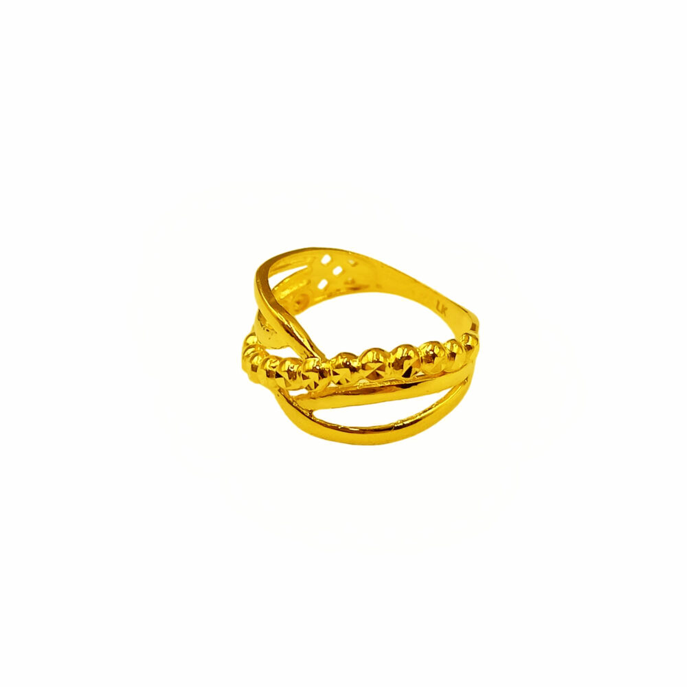 916 Gold Stylish Beads Ring - Image 3