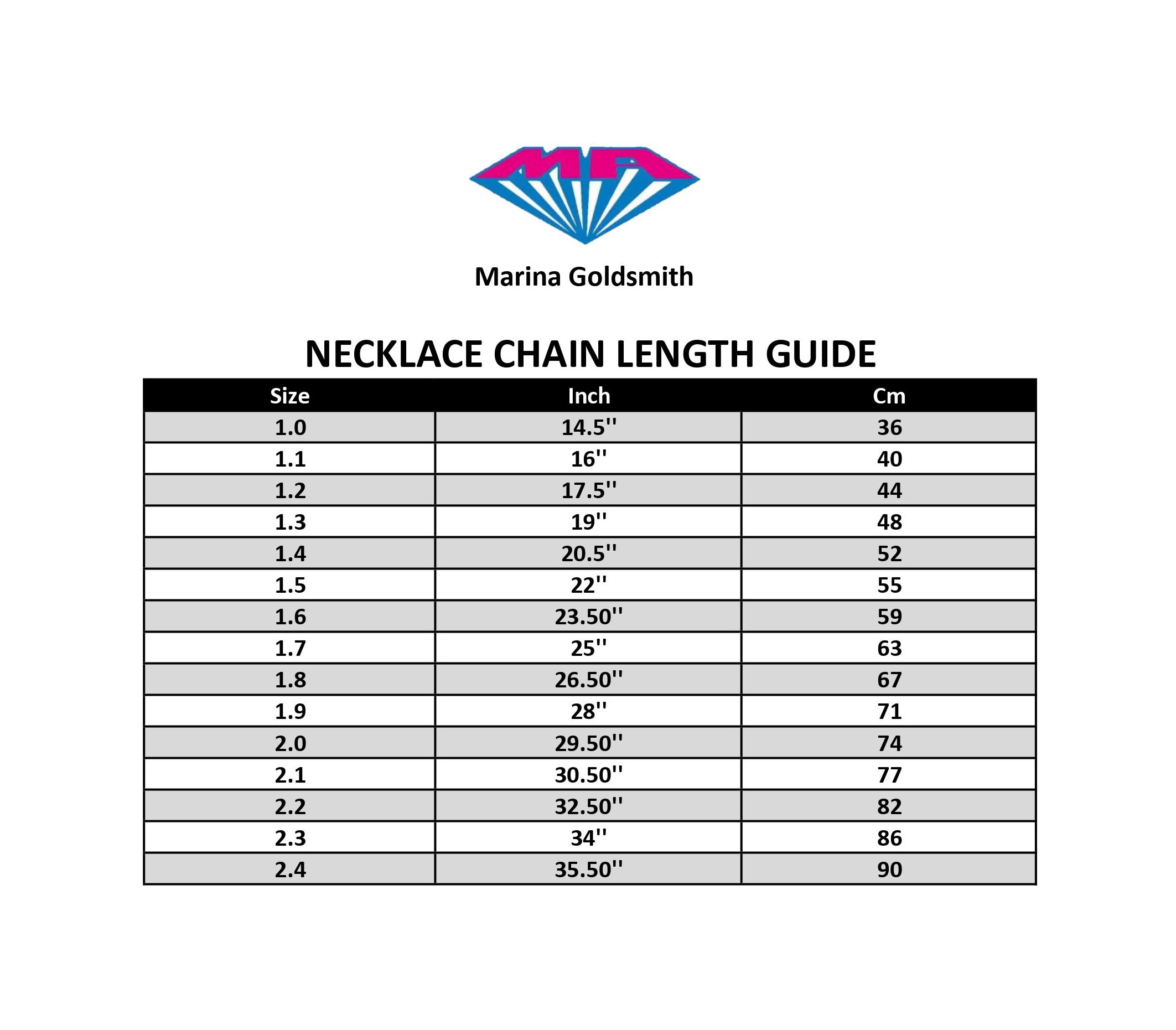 chain length guide