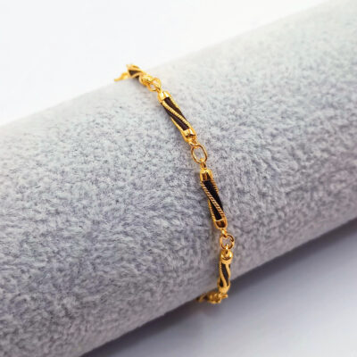 916 Gold Elephant Hair Bracelet ( 1 Layer ) -2mm
