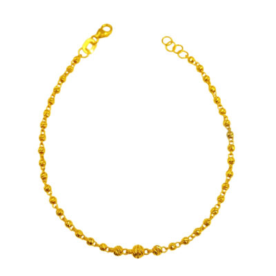 916 Gold Glitter Ball Bracelet