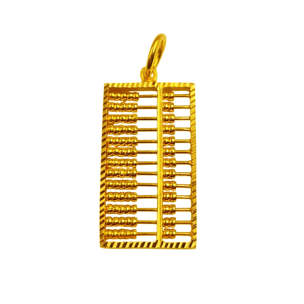 916 Gold Abacus Pendant ( 13 Row ) - Image 2