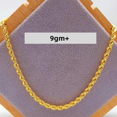 916 Gold Hollow Rope Chain ( 9gm+)