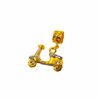 916 Gold Two Tone Scooter Charm