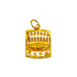916 Gold Arowana Fish Abacus Pendant