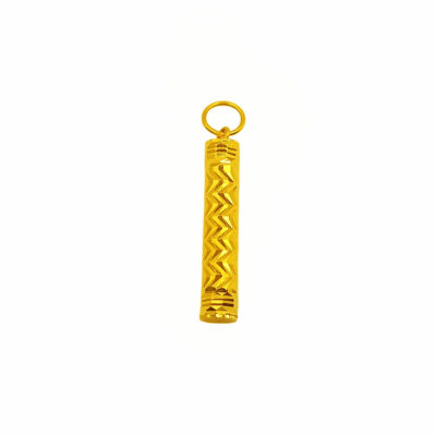 916 Gold Memorial Urn Cylinder Bar (Thayathu) Pendant