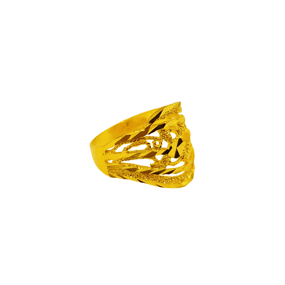 916 Gold Interlace Ring - Image 2