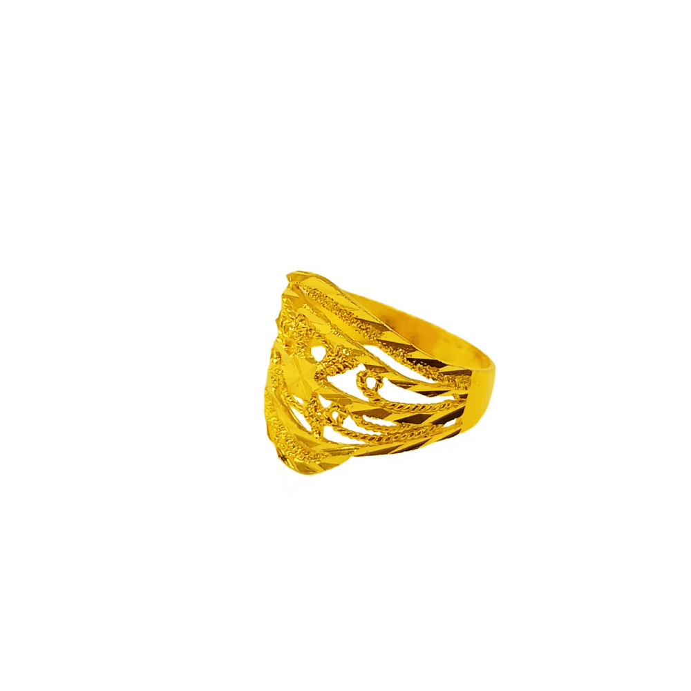 916 Gold Interlace Ring - Image 3