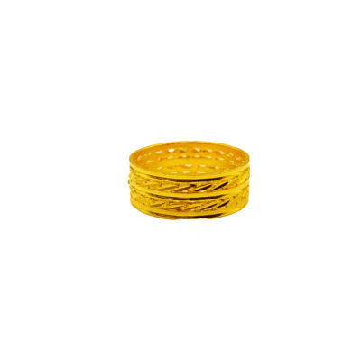 916 Gold Textured Ring
