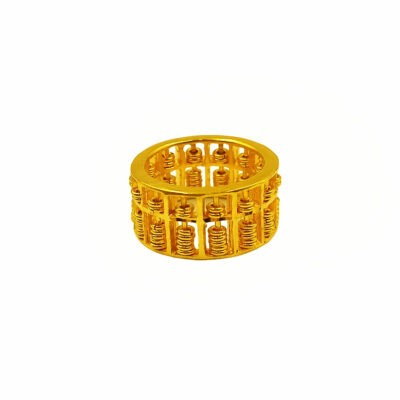916 Gold Abacus Ring (10mm)