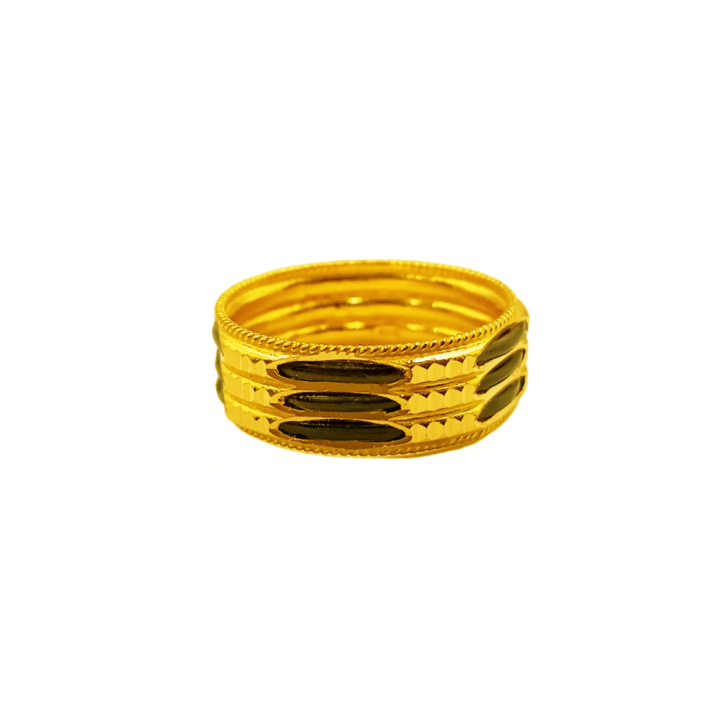 916 Gold 3 Layer Elephant Hair Ring