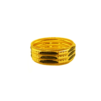 916 Gold 3 Layer Elephant Hair Ring
