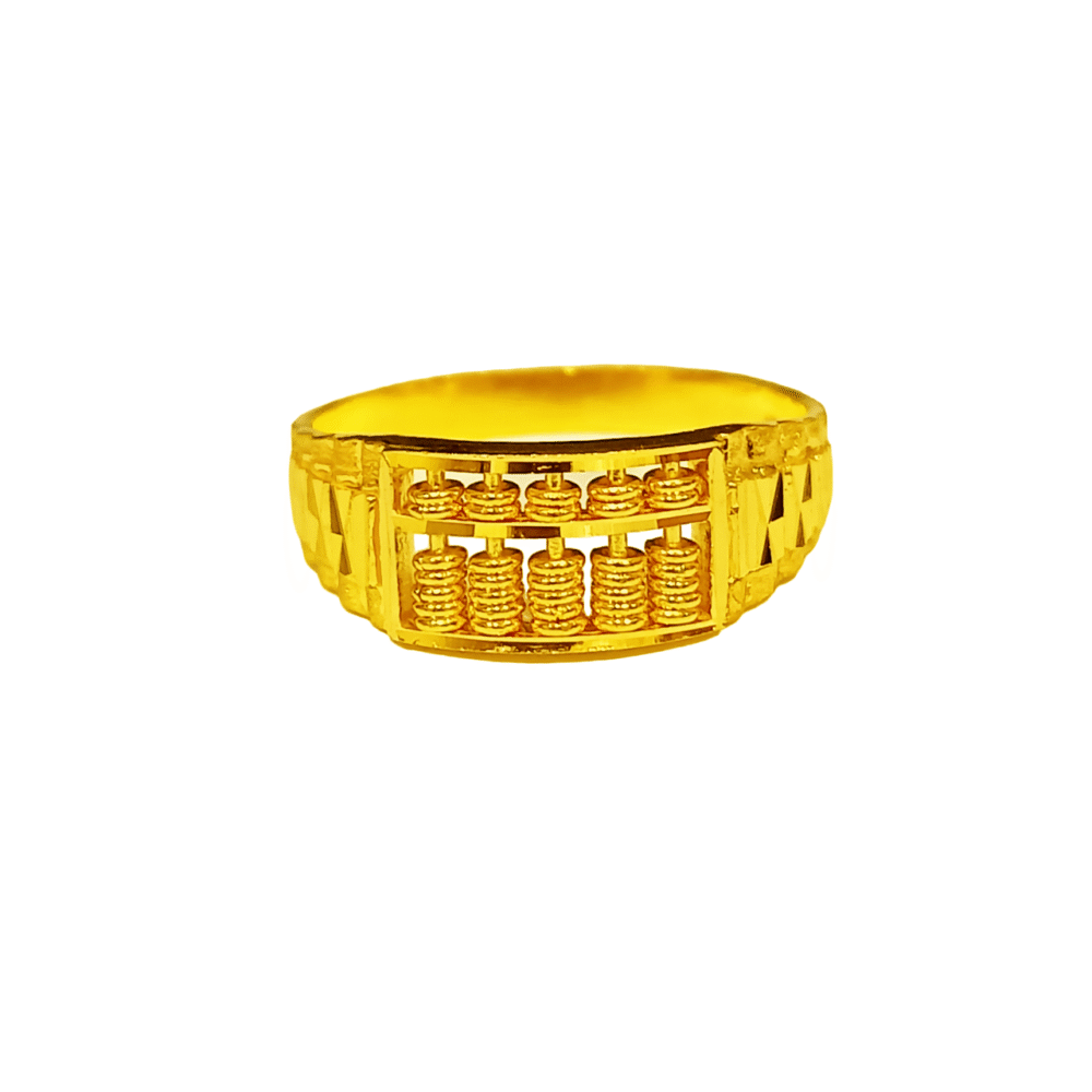 916 Gold Abacus Men Ring (5 Row) - Image 2