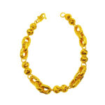 916 Gold Fancy Ball Interlocking Bracelet