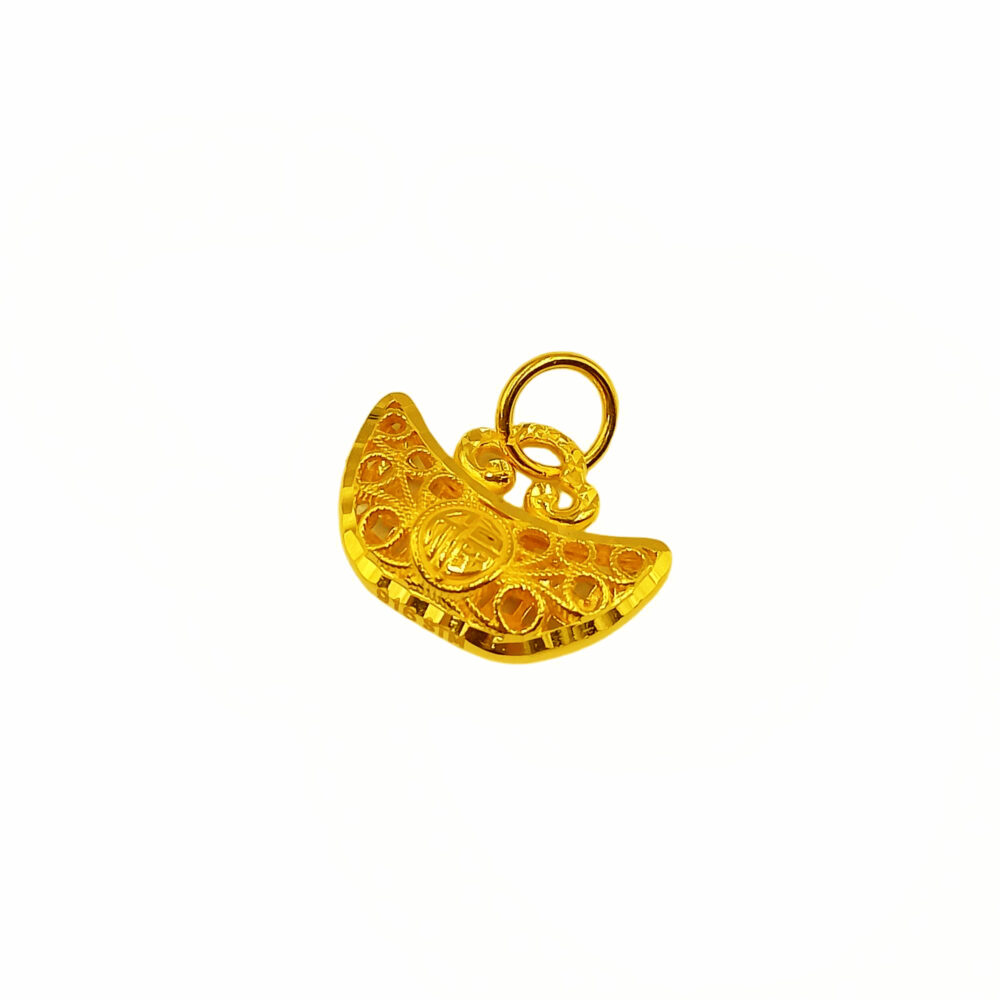916 Gold Prosperity Ingot Pendant