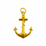 916 Gold Anchor Pendant