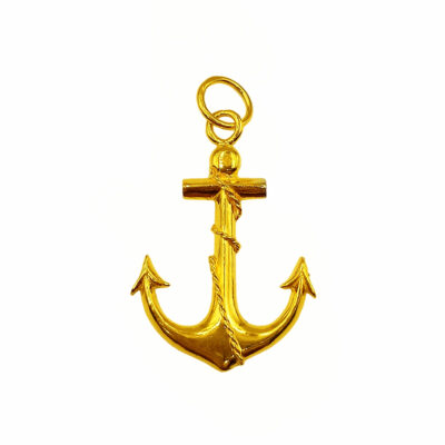 916 Gold Anchor Pendant