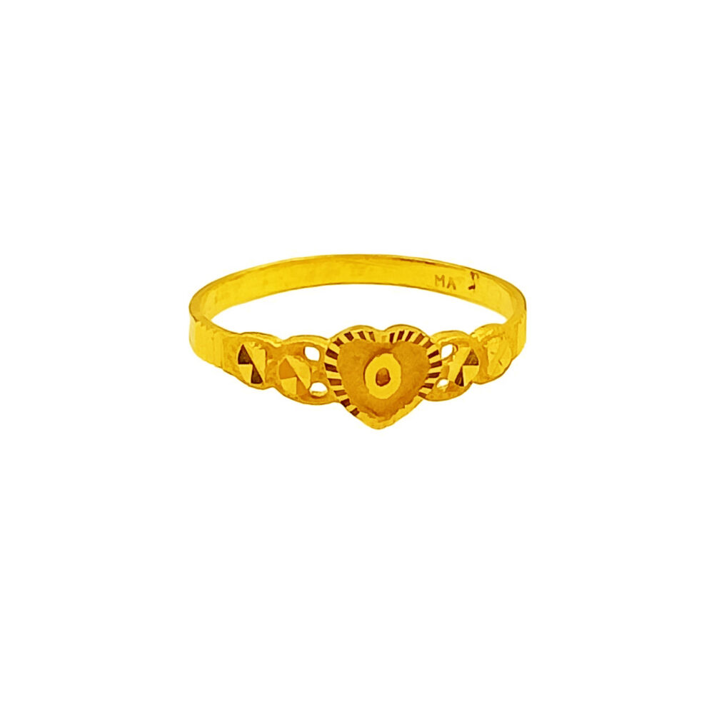 916 Gold Initial Letter "O" Ring