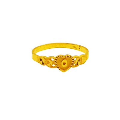 916 Gold Initial Letter "O" Ring