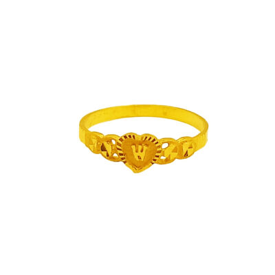 916 Gold Initial Letter "W" Ring