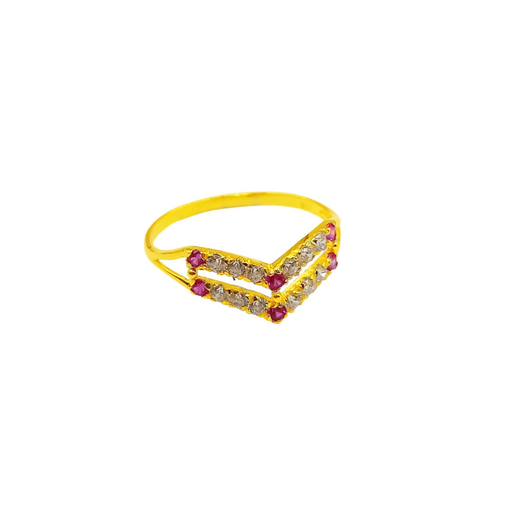 916 Gold Wishbone Ring