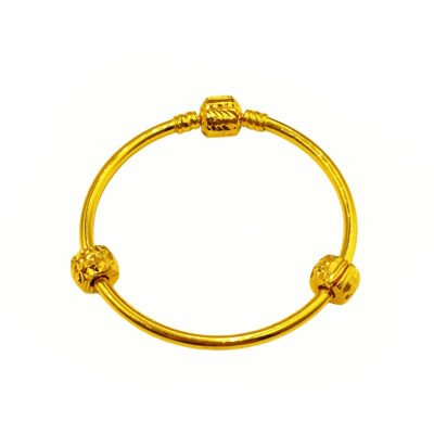 916 Gold Charm Bangle