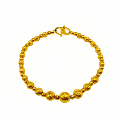 916 Gold Ball Bangle