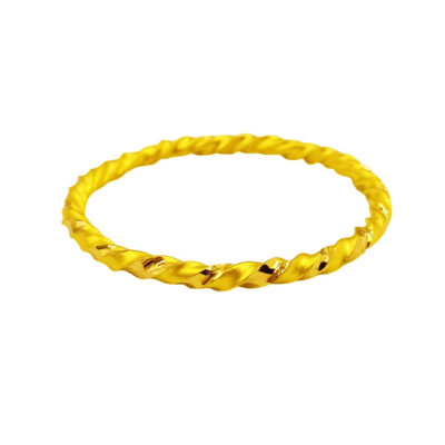 916 Gold Twisted Baby Bangle