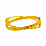 916 Gold Crossover Bangle