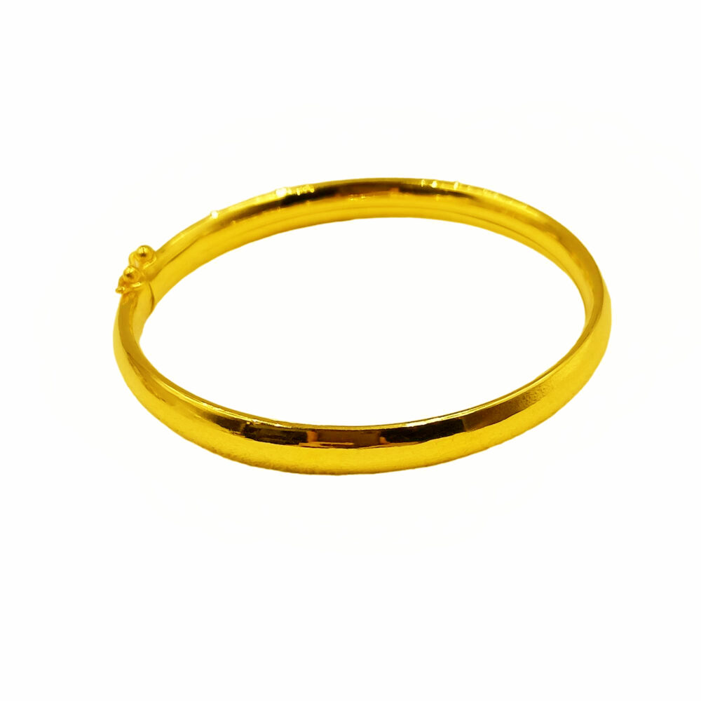 916 Gold Plain Bangle (6mm)