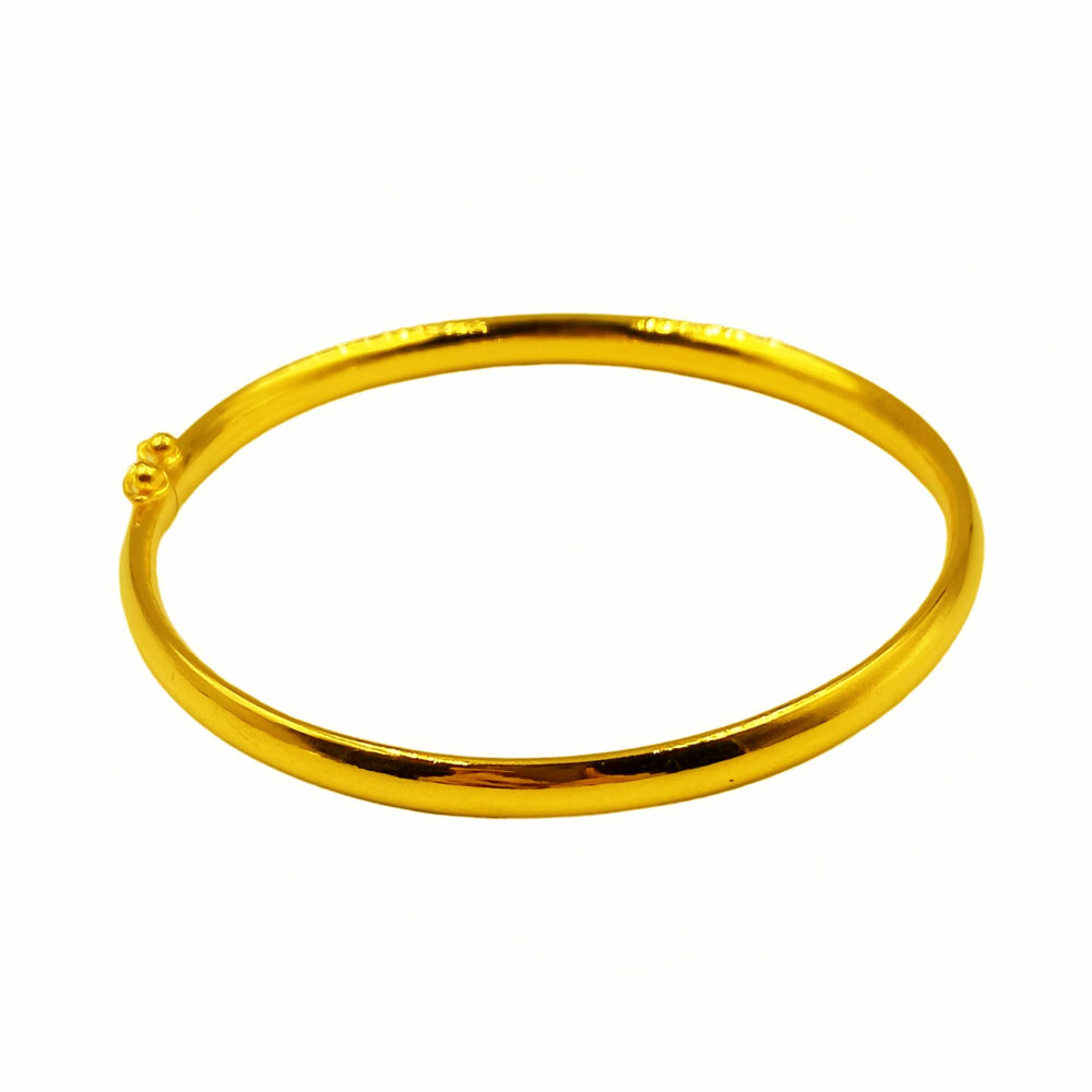 916 Gold Plain Bangle (5mm)