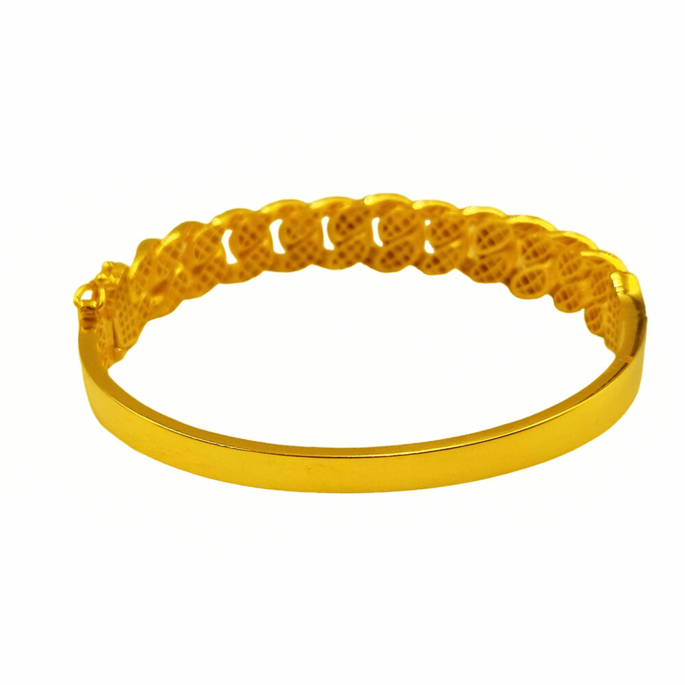916 Gold Cowboy Bangle - Image 2