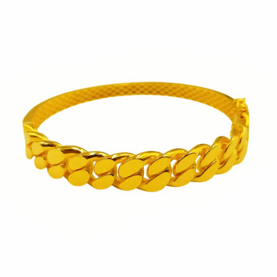916 Gold Cowboy Bangle