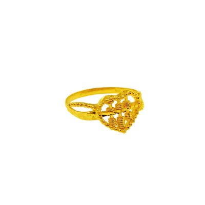 916 Gold Gorgeous Heart Shape Abacus Ring