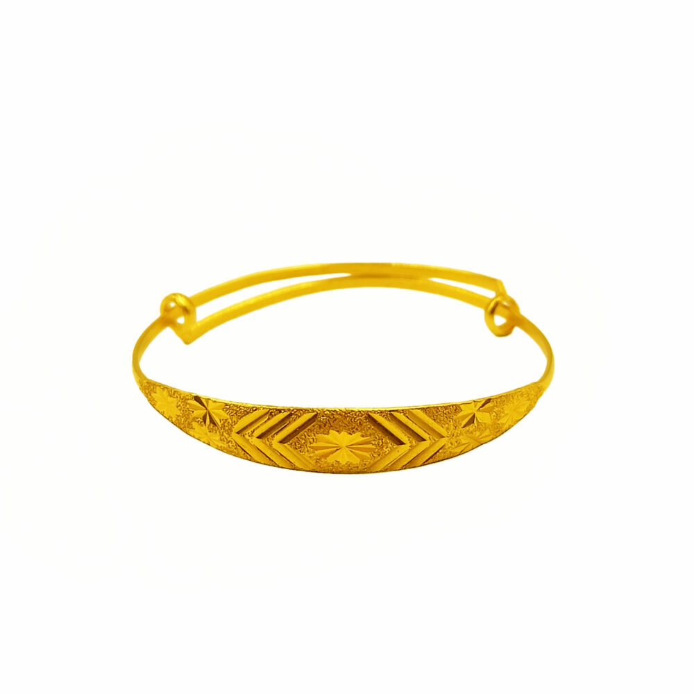 916 Gold Maple Baby Bangle ( Adjustable )