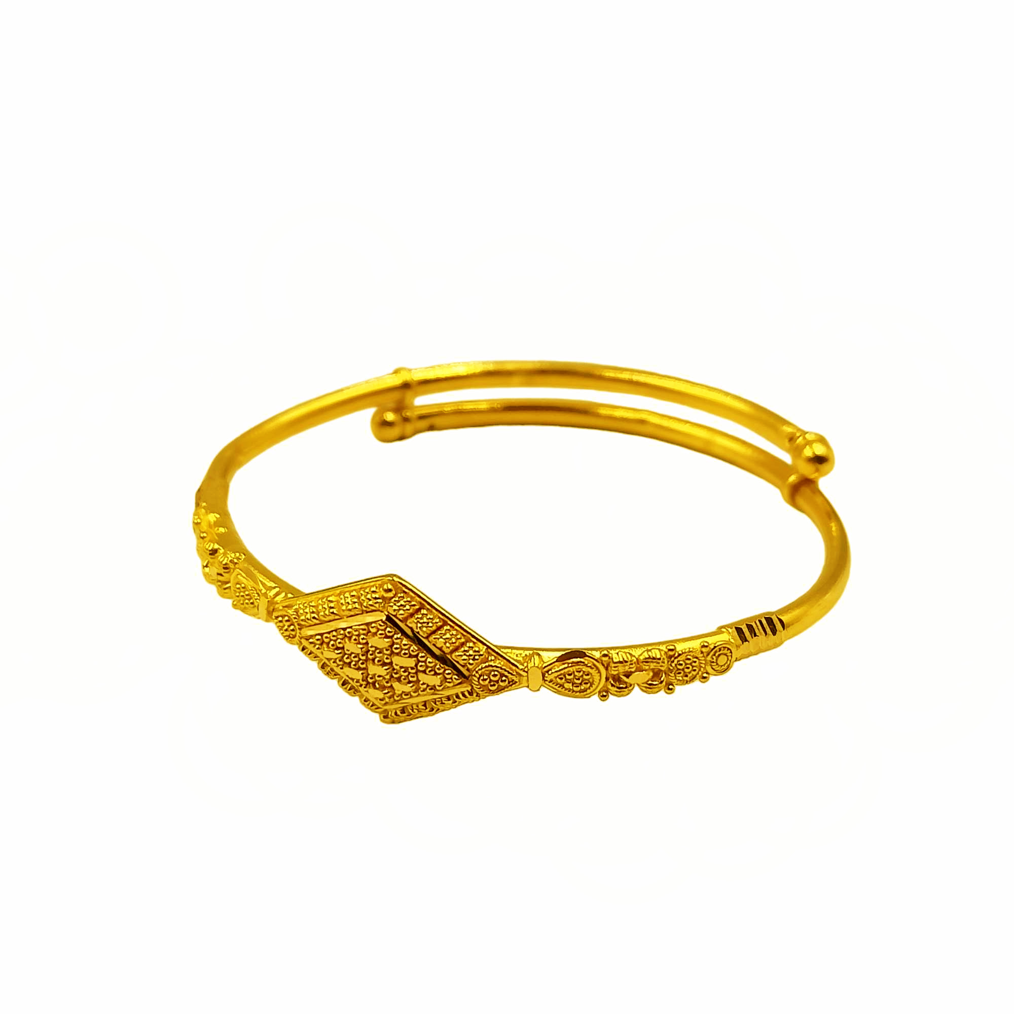 916 Gold Calcutta Baby Bangle ( Adjustable ) - Image 2